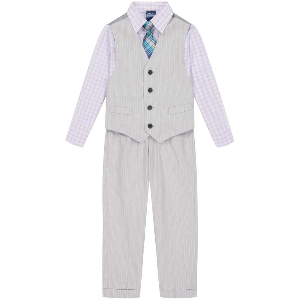 Nautica Baby Boys Pinstripe Vest Set‎ - Gray - Size 12M